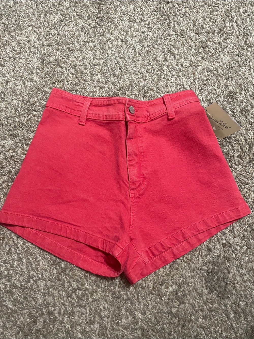 Universal Thread High-Waist Coral Red Cotton Shorts